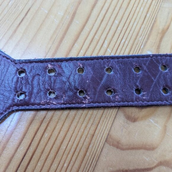 Apple Acc of NY Leather Corset Belt Apocalypse Avant Garde Brutalist Fits 29-34" - Picture 8 of 10